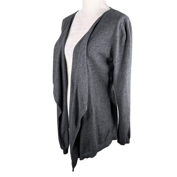 Boden Open Sweater Waterfall Cardigan Gray 10 Lightweight - Picture 8 of 14